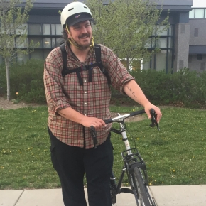 Delivering poems by bicycle a ‘dream’ come true for one poet